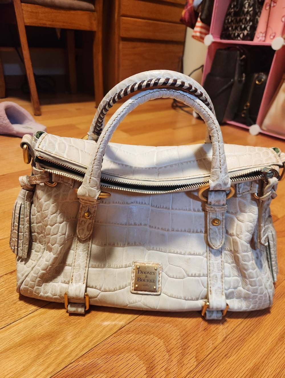 Dooney and Bourke Croco Fino Small Satchel